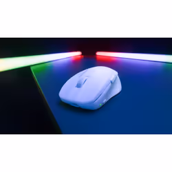 Turtle Beach Pure Air - Souris de gaming RGB ergonomique sans fil ultra-légère, capteur optique 26 000 PPP, batterie 125 heures, double système sans fil, interrupteurs optiques TITAN, Bluetooth, éclairage RGB. Semi-translucide blanc - Vue supplémentaire 11