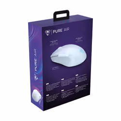 Turtle Beach Pure Air - Souris de gaming RGB ergonomique sans fil ultra-légère, capteur optique 26 000 PPP, batterie 125 heures, double système sans fil, interrupteurs optiques TITAN, Bluetooth, éclairage RGB. Semi-translucide blanc - Vue supplémentaire 15