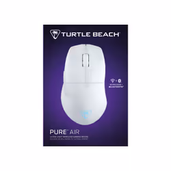 Turtle Beach Pure Air - Souris de gaming RGB ergonomique sans fil ultra-légère, capteur optique 26 000 PPP, batterie 125 heures, double système sans fil, interrupteurs optiques TITAN, Bluetooth, éclairage RGB. Semi-translucide blanc - Vue supplémentaire 16