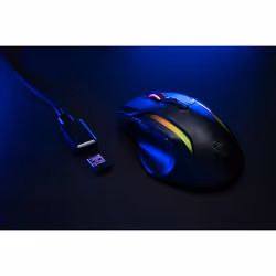 Turtle Beach Kone II Air - Souris gaming RGB ergonomique sans fil, batterie 350 h, capteur optique 26 000 DPI, interrupteurs optiques 100 M de clics, 21 entrées personnalisables, molette 4D Free-Spin - Noir cendre - Vue supplémentaire 12
