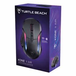 Turtle Beach Kone II Air - Souris gaming RGB ergonomique sans fil, batterie 350 h, capteur optique 26 000 DPI, interrupteurs optiques 100 M de clics, 21 entrées personnalisables, molette 4D Free-Spin - Noir cendre - Vue supplémentaire 15
