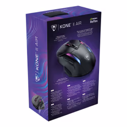 Turtle Beach Kone II Air - Souris gaming RGB ergonomique sans fil, batterie 350 h, capteur optique 26 000 DPI, interrupteurs optiques 100 M de clics, 21 entrées personnalisables, molette 4D Free-Spin - Noir cendre - Vue supplémentaire 16