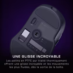 Turtle Beach Kone II Air - Souris gaming RGB ergonomique sans fil, batterie 350 h, capteur optique 26 000 DPI, interrupteurs optiques 100 M de clics, 21 entrées personnalisables, molette 4D Free-Spin - Noir cendre - Vue supplémentaire 9