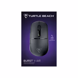 Turtle Beach Burst II Air - Souris gaming sans fil 2,4 GHz : ultralégère avec 47 g, touches optiques, symétrique, capteur optique 26 000 PPP, Bluetooth, autonomie 120 heures, câble USB-C Noir - Vue supplémentaire 16