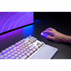 Turtle Beach Burst II Air - Souris gaming sans fil 2,4 GHz : ultralégère avec 47 g, touches optiques, symétrique, capteur optique 26 000 PPP, Bluetooth, autonomie 120 heures, câble USB-C Blanc - Vue supplémentaire 12