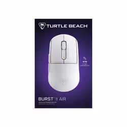 Turtle Beach Burst II Air - Souris gaming sans fil 2,4 GHz : ultralégère avec 47 g, touches optiques, symétrique, capteur optique 26 000 PPP, Bluetooth, autonomie 120 heures, câble USB-C Blanc - Vue supplémentaire 16