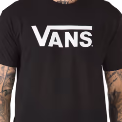 Vans Classic Tee-shirt Encolure torsadée Manche courte Coton