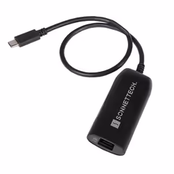 Sonnet SOLO-NBASE-T, USB Type-C, RJ-45, Mâle, Noir, 0,3 m, 2,5 Gbit/s