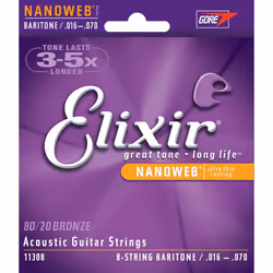 Elixir Strings 11308, Guitare, Acoustique, 8 pièce(s)