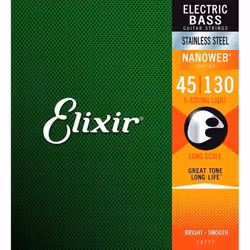 Elixir Strings 14777, Guitare, Acier inoxydable, Électrique/Basse, 5 pièce(s)