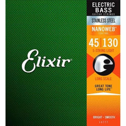 Elixir Strings 14777 corde d'instrument de musique Électrique/Basse 5 pièce(s) Acier inoxydable Guitare