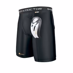 Short de compression Shock Doctor avec Bioflex Cup noir
