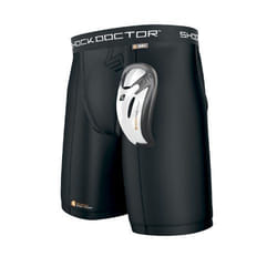 Short de compression Shock Doctor avec Bioflex Cup noir
