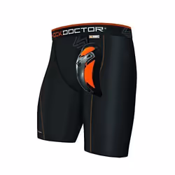 Short de compression avec coquille de protection - ShockDoctor - 337 BK - Noir - Taille XL - Homme