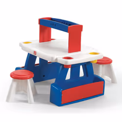Step2 Table de projets créatifs, Bleu, Rouge, Blanc, Plastique, 34 kg, 3 an(s), CE, EN 71, CPSIA, États-Unis