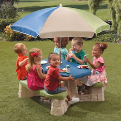 Step2 Naturally Playful Table picnic avec parasol haut - socle beige - Vue supplémentaire 4