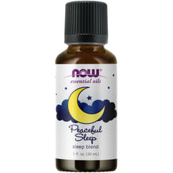 NOW Foods Peaceful Sleep Oil Blend huile essentielle 30 ml Camomille, Citron, Floral, Orange, Bois de santal, Mandarine, Ylang-ylang Diffuseurs d'huiles essentielles