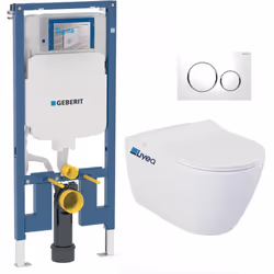 Optez pour la qualité et la simplicité d’installation du Pack WC Bâti-support Duofix extra-plat + WC sans bride Bello + Abatt ...
