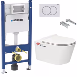 Description générale Le Pack Bâti-support 112cm comprend un WC suspendu sans bride de Swiss Aqua Technologies, un abattant ul ...