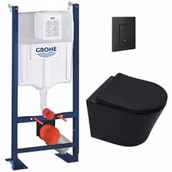 Description générale Le Pack WC Bâti-support Rapid SL comprend un bâti-support autoportant Grohe, un WC suspendu Infinitio de ...