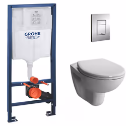 Optez pour la qualité et la simplicité d’installation du Pack WC Bâti-support Rapid SL + Vitra Normus WC suspendu sans bride  ...