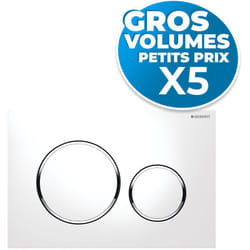 Geberit - lot de 5 plaques de déclenchement wc duofix Sigma 20, Blanc et chromé (115.882.KJ.1-GVP5)