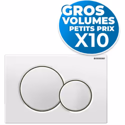Lot de 10 plaques de déclenchement à deux boutons circulaires. Double touche 3/6L permettant une économie d'eau Conçue en mat ...