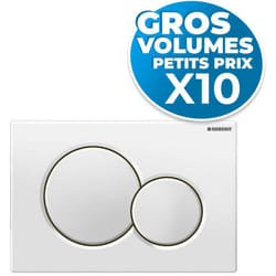 Geberit - lot de 10 plaques de déclenchement double touche sigma 01 blanche (115.770.11.5-GVP10)