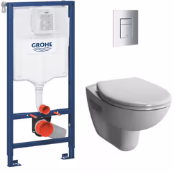 Optez pour la qualité et la simplicité d’installation du Pack WC Bâti-support Rapid SL + WC Vitra Normus + Abattant softclose ...