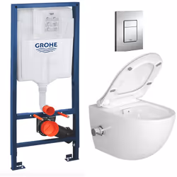 Description générale Le Pack WC Bâti-support Rapid SL est une solution complète pour votre salle de bain, incluant un WC susp ...