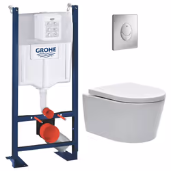 Optez pour la qualité et la simplicité d’installation du Pack WC Bâti autoportant avec Cuvette Swiss Aqua Technologies sans b ...