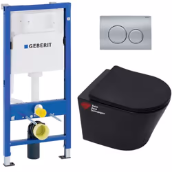 Choisissez la qualité et la simplicité d’installation du Pack WC bâti-support Duofix + WC sans bride Infinitio + Abattant fre ...