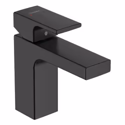 Caractéristiques du Mitigeur de lavabo ComfortZone 100 avec tirette et vidage synthétique, Noir mat, Hansgrohe Vernis Shape ( ...