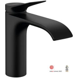 Vivenis Mitigeur de lavabo 110 sans tirette ni vidage, bec cascade, noir mat (75022670) - Hansgrohe