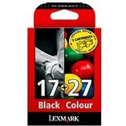 Lexmark Combo-Pack No.17/27 Black/Color Moderate Use Print Cartridges BLISTER cartouche d'encre Original Noir, Cyan, Magenta, Jaune