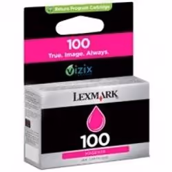 Lexmark 100 Magenta Return Program Ink Cartridge, Encre à pigments