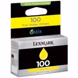 Lexmark 100 Yellow Return Program Ink Cartridge, Encre à pigments