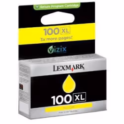 Lexmark 100XL Yellow High Yield Return Program Ink Cartridge, Encre à pigments