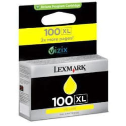 Lexmark 100XL Yellow High Yield Return Program Ink Cartridge cartouche d'encre Original Jaune
