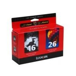 Lexmark Twin Pack No.16/26 Black/Color Print Cartridges BLISTER cartouche d'encre Original