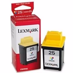 Lexmark #25 Color High Yield Print Cartridge, Encre à pigments