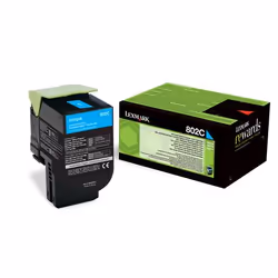 Lexmark 802C, 1000 pages, Cyan, 1 pièce(s)