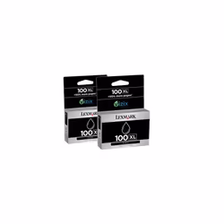 Lexmark 2x 100XL, Rendement élevé (XL), Encre à pigments, 2 pièce(s), Multi pack