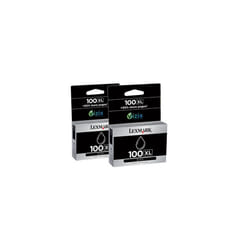 Lexmark 2x 100XL cartouche d'encre 2 pièce(s) Original Rendement élevé (XL) Noir