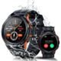 Montre Connectée OUKITEL BT10 1.43 Smartwatch avec Appels Bluetooth Étanche 5ATM & IP68 avec Moniteur Cardiaque pour Android iOS