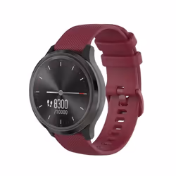 20 mm Bracelet de montre de rechange pour Garmin vivoactive 3 vivoactive 3 Musique Venu vivomove 3 Rouge Fronce