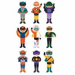 Wild & Wolf "Magnetic Dress Up Superheroes - Gioco magnetico ""Supereroi"""