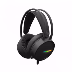 White Shark Ocelot, Avec fil, Jouer, 327 g, Casque, Noir