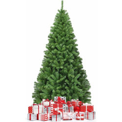 Costway - Sapin de Noël Artificiel 180CM, Aiguilles en pvc avec 1000 Branches Pied Métallique Solide, Arbre de Noël Idéal pour Maison,Bureau,Magasins