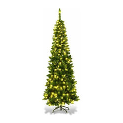 Costway - Arbre de Noël Artificiel led 200 cm avec 250 Lumières Sapin Artificiel avec 708 Branches, et Support Métallique Pliable